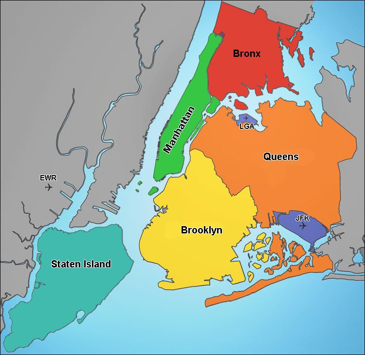 Nyc Map Boroughs En 