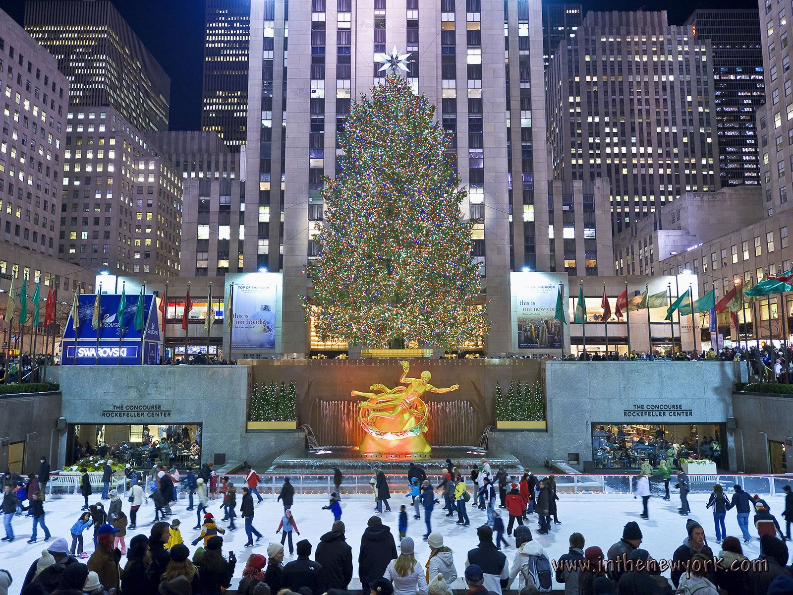 Rockefeller Center Natale.New York Natale E Capodanno