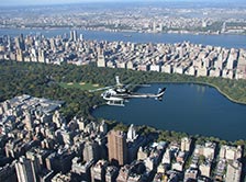 By helicopter in New York