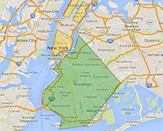 Brooklyn, map, New York City