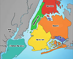 Карта районів Нью-Йорка
