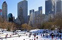 Wollman patinoire dans Central Park, New York City, USA