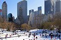 Wollman pista de patinaje en el Parque Central, Nueva York, EE.UU.