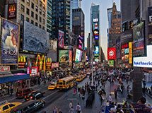 Times Square at night, New York City, USA